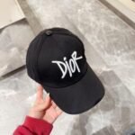 Cap Dior Black Script Logo Adjustable - Image 7