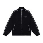 Jacket Prada Black Striped Zip-Up