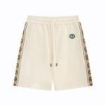 Shorts Gucci Beige Monogram Trim