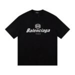 T-shirt Balenciaga Paris Double Rings Logo Black