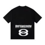 T-shirt Balenciaga Paris Double Rings Logo Black - Image 2