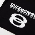 T-shirt Balenciaga Paris Double Rings Logo Black - Image 5