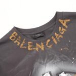 T-shirt Balenciaga BB Logo Spray Paint Black - Image 4