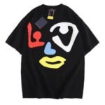T-shirt Louis Vuitton LV Black Colorful Face