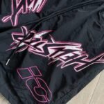 Hellstar Waxed Nylon Athletic Shorts Black - Image 4