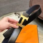 Belt Hermès Buckle & Reversible Leather Strap - Image 2
