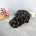 Cap Gucci GG Monogram Black and Brown