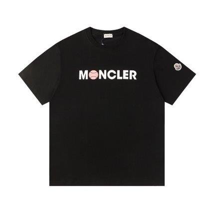 IMG4473 T-shirt Moncler Logo Black and Pink - Image 1