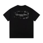 T-shirt Dior Black Distressed Logo Couture - Image 2