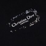 T-shirt Dior Black Distressed Logo Couture - Image 4