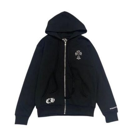 Hoodie Chrome Hearts Cross Zip Black