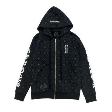 Hoodie Chrome Hearts Hearts Zip Black Monogram