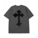 T-shirt Chrome Hearts Large Cross Grey Logo - Image 2