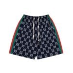 Shorts Gucci Monogram Stripe Navy