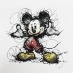 T-shirt Balenciaga Mickey Mouse Print - Image 2