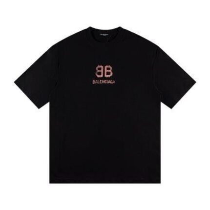 T-shirt Balenciaga BB Gothic Print Black
