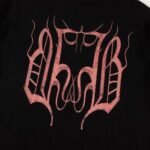 T-shirt Balenciaga BB Gothic Print Black - Image 6