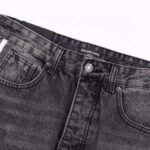 Jeans Balenciaga Striped Black Washed Denim - Image 4