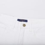Jeans Louis Vuitton White Monogram Pocket Detailing - Image 4