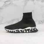 Balenciaga Speed Graffiti Trainer Black White - Image 2