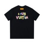 T-Shirt Louis Vuitton LV Multicolor Logo Black - Image 2