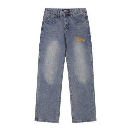 IMG4897 Jeans Louis Vuitton LV Light Wash Embroidered - Image 1