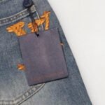 Jeans Louis Vuitton LV Light Wash Embroidered - Image 6