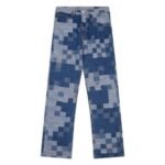 Jeans Louis Vuitton Blue Pixel Patchwork