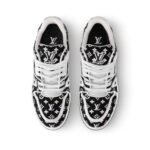 Louis Vuitton Trainer Monogram Black & White Sneakers - Image 3