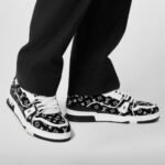 Louis Vuitton Trainer Monogram Black & White Sneakers - Image 9