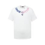 T-shirt Louis Vuitton LV White Gradient Logo
