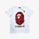 T-Shirt BAPE by Bathing Ape White/Red