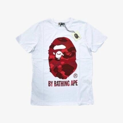 T-Shirt BAPE by Bathing Ape White/Red