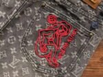 Louis Vuitton Distressed Baggy Monogram Jeans - Image 8