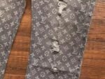 Louis Vuitton Distressed Baggy Monogram Jeans - Image 10