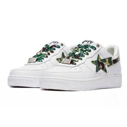 A Bathing Ape Bape Sta Low White ABC Camo Green