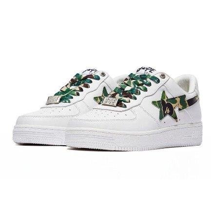 IMG5342 A Bathing Ape Bape Sta Low White ABC Camo Green - Image 1