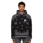 Amiri Bandana B-Ball Hoodie ‘BlackGrey’ - Image 3