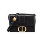 Shoulder Bag Dior 30 Montaigne Pelle di vitello Box nera