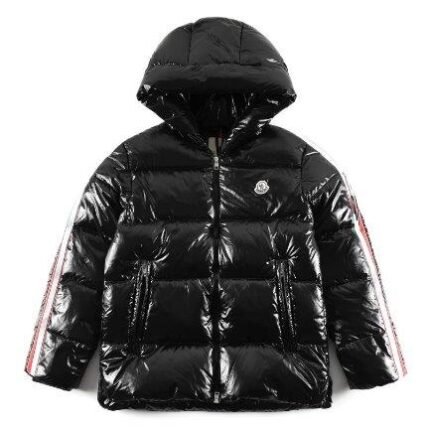 Jacket Puffer Moncler Black Hooded