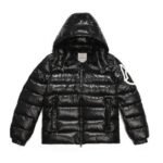 Jacket Puffer Moncler Black with Hood