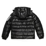 Jacket Puffer Moncler Black with Hood - Image 2