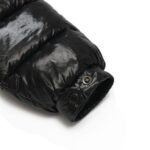 Jacket Puffer Moncler Black with Hood - Image 8