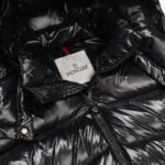 Jacket Puffer Moncler Black with Hood - Image 9