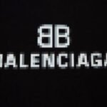 T-shirt Balenciaga BB Pixel Logo Black - Image 4