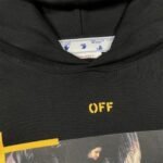 Hoodie Off-White Black with Yellow Arrows - Image 8