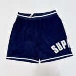 Shorts Supreme Velour Stripe Logo Embroidery - Image 2