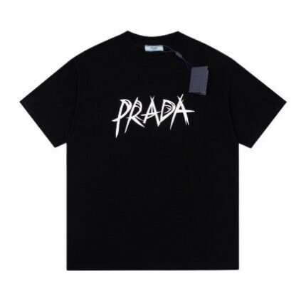 T-shirt Prada Black Graphic Logo