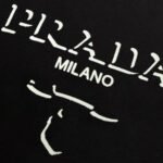 T-shirt Prada Milano Crest Logo Black - Image 4