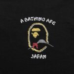 T-shirt BAPE Japan Map Embroidery Black - Image 4